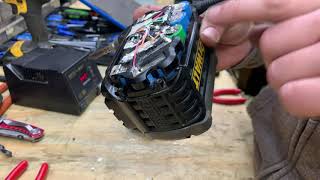 Repairing a Bad Cell in a Dewalt 60v Battery [upl. by Clippard]