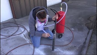 Rolling 7 Gallon Soda Blaster Demonstration [upl. by Sawyer124]