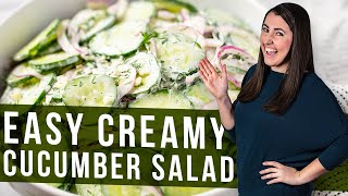 How to Make Creamy Cucumber Salad [upl. by Ettesus728]