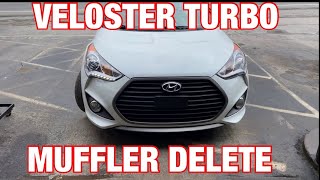 2016 Hyundai Veloster 16L Turbo EXHAUST w MUFFLER DELETE [upl. by Yaniv]