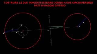 TANGENTI ESTERNE A DUE CIRCONFERENZE [upl. by Mac602]