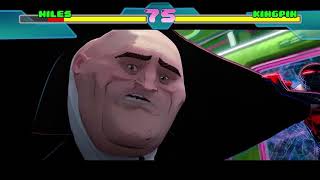 Spiderman Miles vs Kingpin with Healthbars  Into the SpiderVerse 2018 [upl. by Leanatan656]