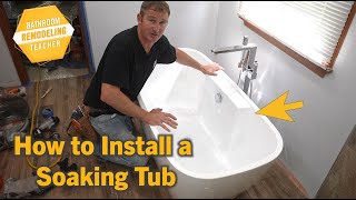 Freestanding Soaking Tub  Easiest Way to Install l PLAN LEARN BUILD [upl. by Schwerin62]