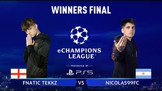 TEKKZ vs NICOLAS99FC  eChampions League Winners Final  FIFA 22 [upl. by Anais]