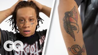 Trippie Redd Breaks Down His Tattoos  GQ [upl. by Idoux]