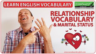 Learn English Vocabulary Marital Status and Relationship Vocabulary [upl. by Noned]