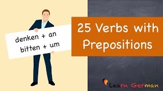 Learn German  German for daily use  25 Verbs with prepositions  A2  B1 [upl. by Riatsala]