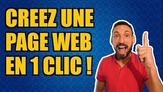 CRÉER UNE PAGE WEB EN 1 CLIC SIMPLE GRATUIT SANS HÉBERGEMENT [upl. by Legin]