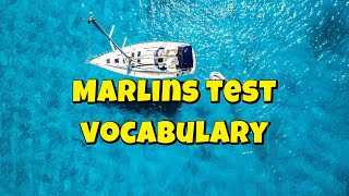 Marlins Test  Vocabulary [upl. by Irehc]