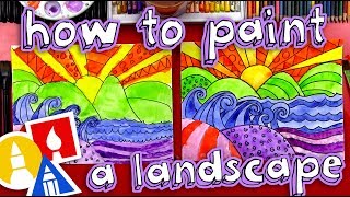 How To Paint A Beautiful Landscape for kids [upl. by Huldah]