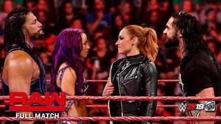 FULL MATCH  Roman Reigns amp Sasha Banks vs Seth Rollins amp Becky Lynch [upl. by Reinhardt]