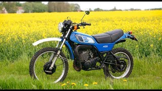 1977 Yamaha 400 DTMX the first monoshock trail bike [upl. by Gertrudis]