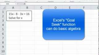 Basic algebra with Excel [upl. by Meedan573]