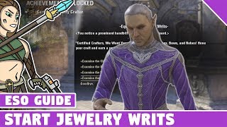 How to Start Jewelry Crafting Writs Guide  Elder Scrolls Online Summerset [upl. by Caren]