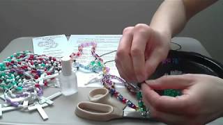 How to make a Rosary for the Sanctity of Human Life Ladder Rosary with Pony Beads [upl. by Nitaj266]