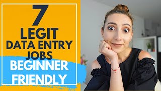 7 Legit Data entry jobs from home to make money online in 2024 BEGINNER FRIENDLY [upl. by Akimed]