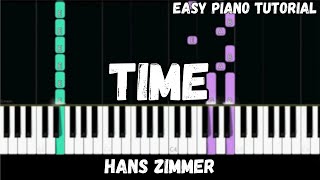 Hans Zimmer  Time Easy Piano Tutorial [upl. by Atiloj]