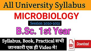 BSc 1st year Microbiology Syllabus MGKVP Microbiology Bsc 1st year syllabus  MGKVP SYLLABUS 2020 [upl. by Namwob]