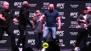 UFC 263 Figueiredo Shoves Brandon Moreno [upl. by Elleyoj]