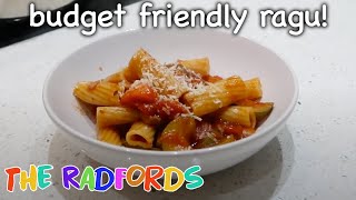 Ragu Recipe Cooking On A Budget  The Radford Family [upl. by Smukler295]