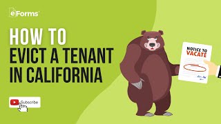 Evict A Tenant In California  Easy Instructions [upl. by Faso741]