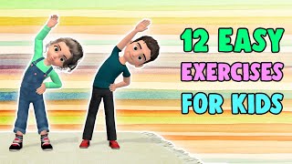 12 Easy Exercises For Kids At Home [upl. by Adnohral]