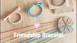 Friendship Bracelet  using cardboard wheel [upl. by Tevlev]