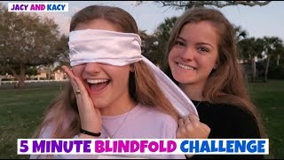 5 Minute Blindfold Challenge  Jacy and Kacy [upl. by Eenaj]