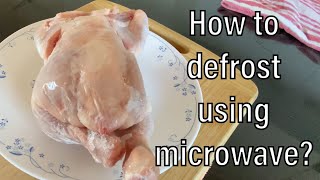 How to defrost meat using microwave  With subtitles [upl. by Aneeles]