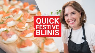 Quick Blinis Recipe  Festive Cooking with Olivia [upl. by Ethelin765]