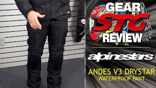 Alpinestars Andes V3 Drystar Waterproof Pant Review  Sportbike Track Gear [upl. by Emilie17]