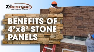 Benefits of 4x8 Stone Panels  Urestone Faux Stone Panels [upl. by Adahs]