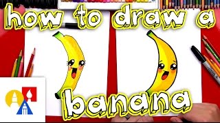 How To Draw Cartoon Banana [upl. by Refinnej939]