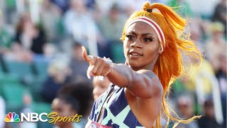 ShaCarri Richardson runs away with 100m semifinal at Olympic Trials  NBC Sports [upl. by Namruht200]