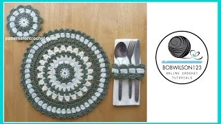 Crochet Placemat Tutorial [upl. by Hedwiga]