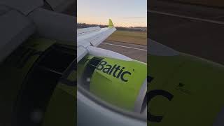 Air Baltic A220 landing at Zurich Airport [upl. by Feltie]