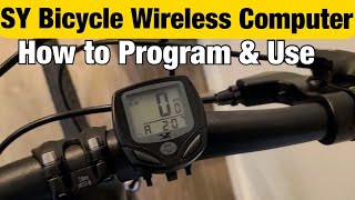 How to Program amp Use the SY Bicycle Wireless Computer Speedometer and Odometer [upl. by Fogarty381]