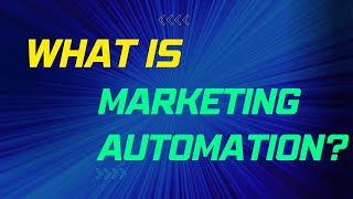 What is Marketing Automation [upl. by Pik]