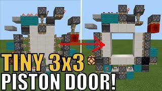 How To Make A COMPACT 3x3 Piston Door on BEDROCK 1 Wide [upl. by Aliahkim675]