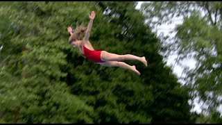 Man flies off waterslide onto rocky cliff [upl. by Airliah]