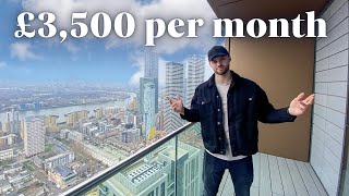 What £3500 per month gets you in Canary Wharf London 2021 apartment tour [upl. by Hendrick]