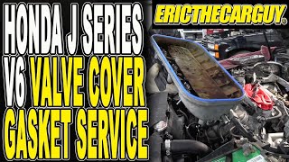 Honda J Series V6 Valve Cover Gasket Replacement [upl. by Tiemroth]