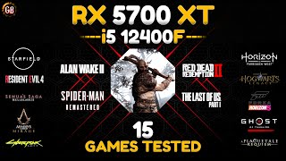 RX 5700 XT  i5 12400F  DDR5  15 Games Tested [upl. by Oshinski]