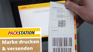 Paketmarke an Packstation drucken amp Paket verschicken [upl. by Agnimod281]