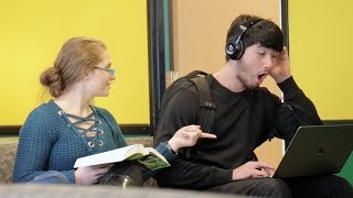 Blasting INAPPROPRIATE Songs PART 10 in the Library PRANK [upl. by Braeunig]