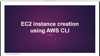 AWS Basics Launch EC2 instance using AWS CLI Command Line Interface [upl. by Ahsaeit]