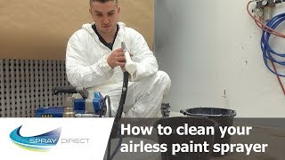 How to clean your Airless Paint Sprayer [upl. by Nahallac859]