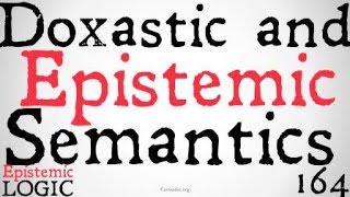 Doxastic and Epistemic Semantics J Hintikka [upl. by Aoht418]