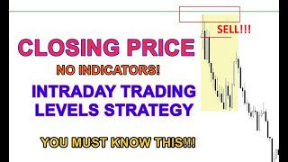 Day Trading Strategy Using Previous Day CLOSING PRICE LEVEL [upl. by Nnairda]