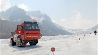 COLUMBIA ICEFIELD Glacier Adventure Tour in Jasper Alberta Canada Athabasca Glacier [upl. by Nyvar289]